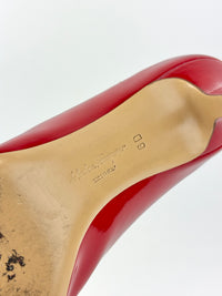 Erice 70 Lipstick Patent Calfskin Pumps Size 6D