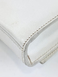 Kate Small in Grain de Poudre Embossed-Leather in White GHW