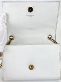 Kate Small in Grain de Poudre Embossed-Leather in White GHW