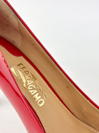 Erice 70 Lipstick Patent Calfskin Pumps Size 6D