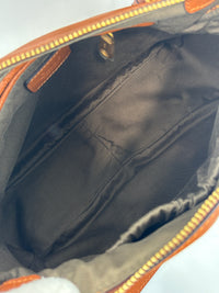 Medium Marcie Tan Brown Grained Leather Satchel Bag