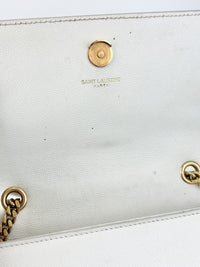 Kate Small in Grain de Poudre Embossed-Leather in White GHW