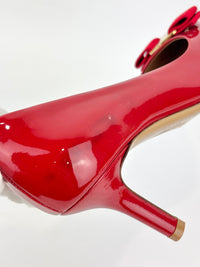 Erice 70 Lipstick Patent Calfskin Pumps Size 6D