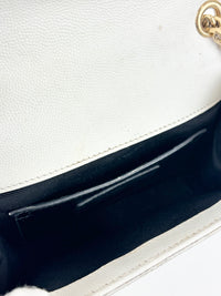 Kate Small in Grain de Poudre Embossed-Leather in White GHW