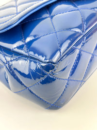 Patent Quilted Small Coco Shine Flap in Blue SHW