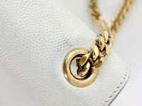 Kate Small in Grain de Poudre Embossed-Leather in White GHW
