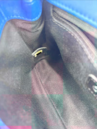 Patent Quilted Small Coco Shine Flap in Blue SHW