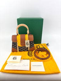 Saigon Structured Mini Bag in Black and Tan