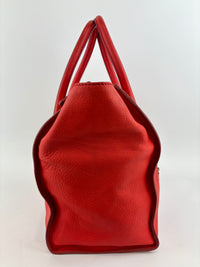 Mini Luggage Tote in Red Calfskin