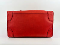 Mini Luggage Tote in Red Calfskin