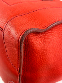 Mini Luggage Tote in Red Calfskin