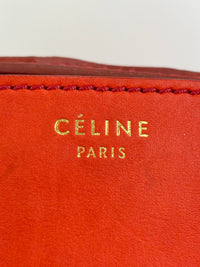 Mini Luggage Tote in Red Calfskin