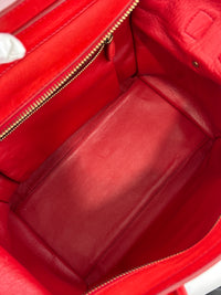 Mini Luggage Tote in Red Calfskin