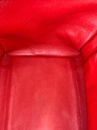 Mini Luggage Tote in Red Calfskin