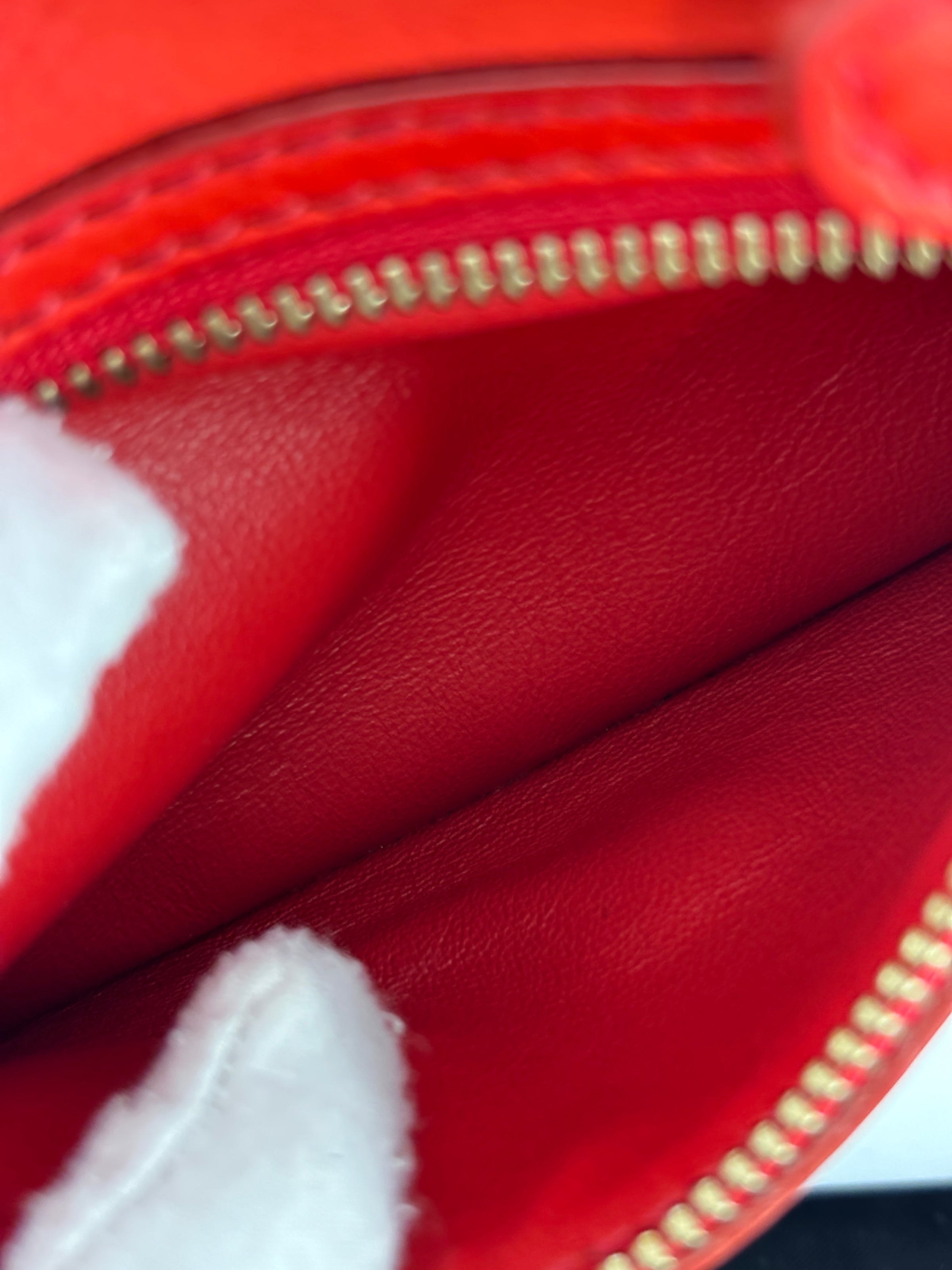 Mini Luggage Tote in Red Calfskin