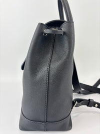 Black Calfskin Lockme Backpack