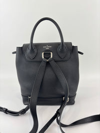Black Calfskin Lockme Backpack