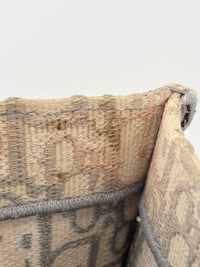 Medium Dior Book Tote Ecru and Gray Dior Oblique Embroidery