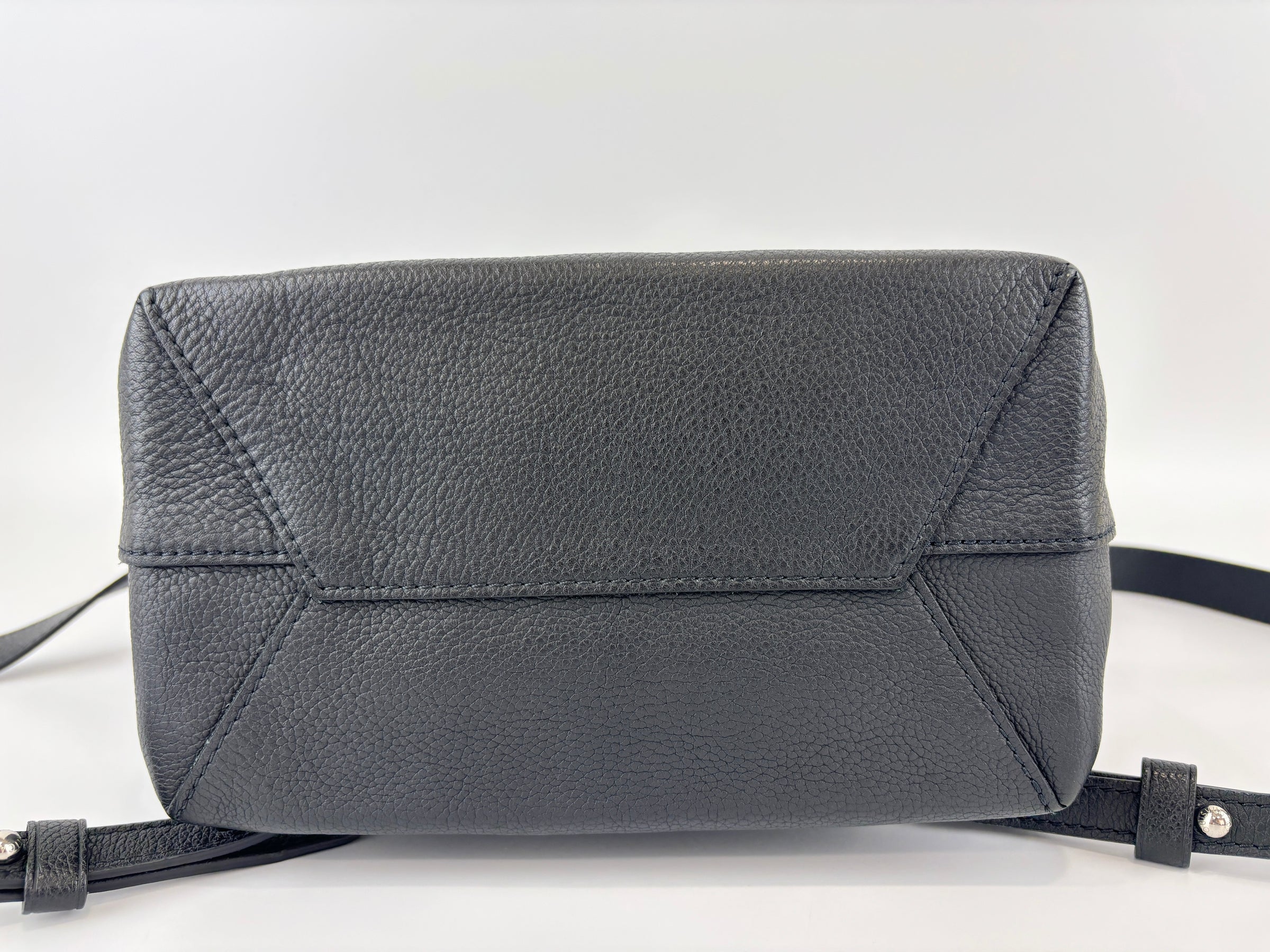 Black Calfskin Lockme Backpack