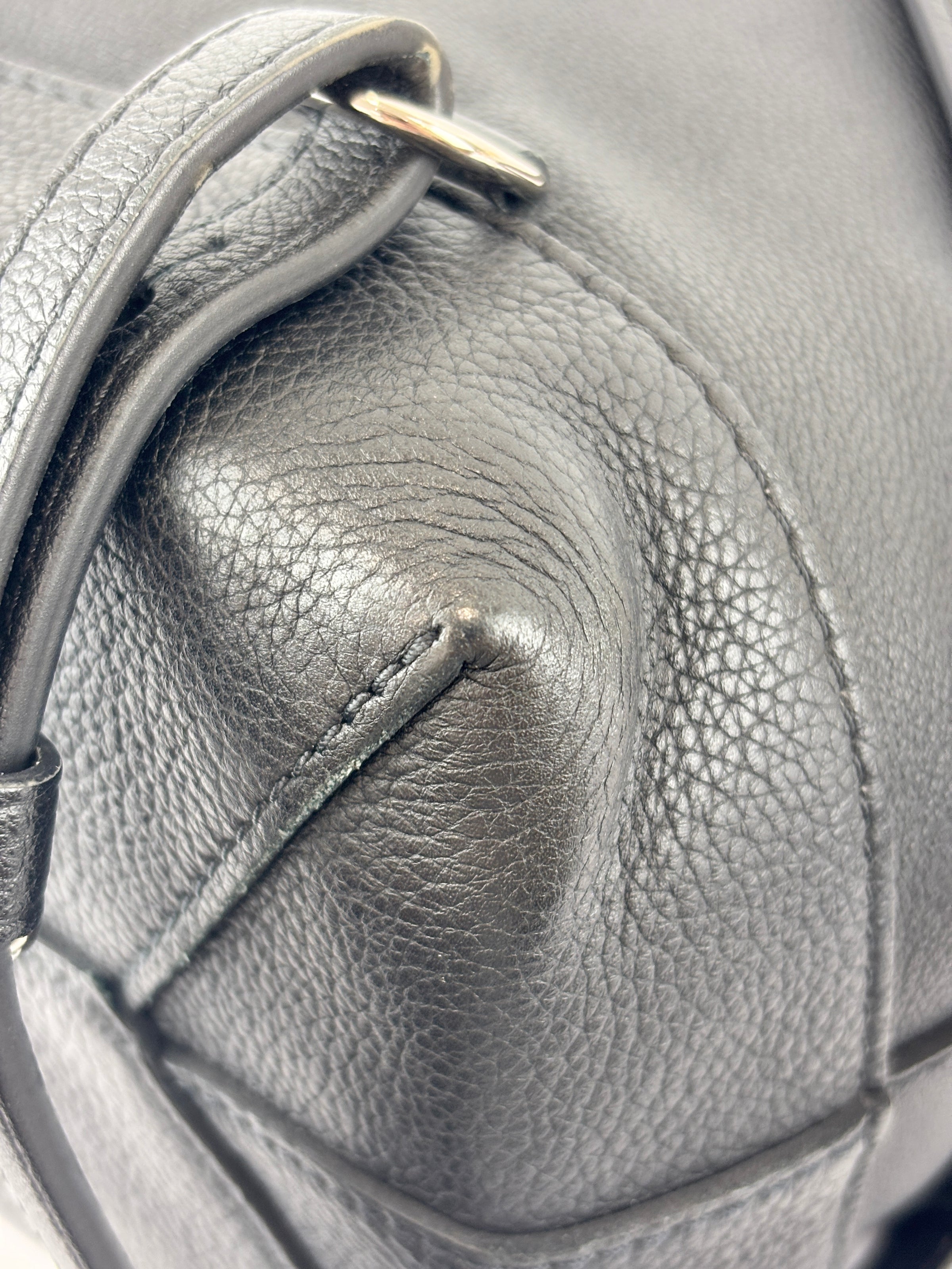 Black Calfskin Lockme Backpack