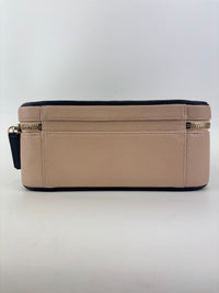 CC Filigree Vanity Case in Beige/Black Caviar Leather AGHW