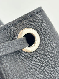 Black Calfskin Lockme Backpack