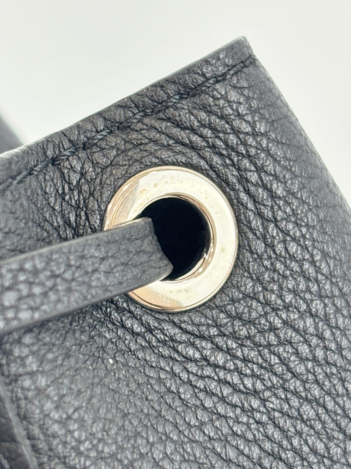 Black Calfskin Lockme Backpack