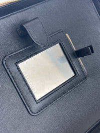 CC Filigree Vanity Case in Beige/Black Caviar Leather AGHW