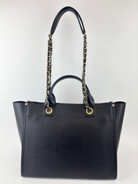 Small Deauville Tote in Black Studded Caviar Leather