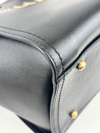 Small Deauville Tote in Black Studded Caviar Leather