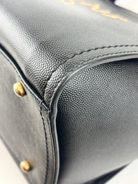 Small Deauville Tote in Black Studded Caviar Leather