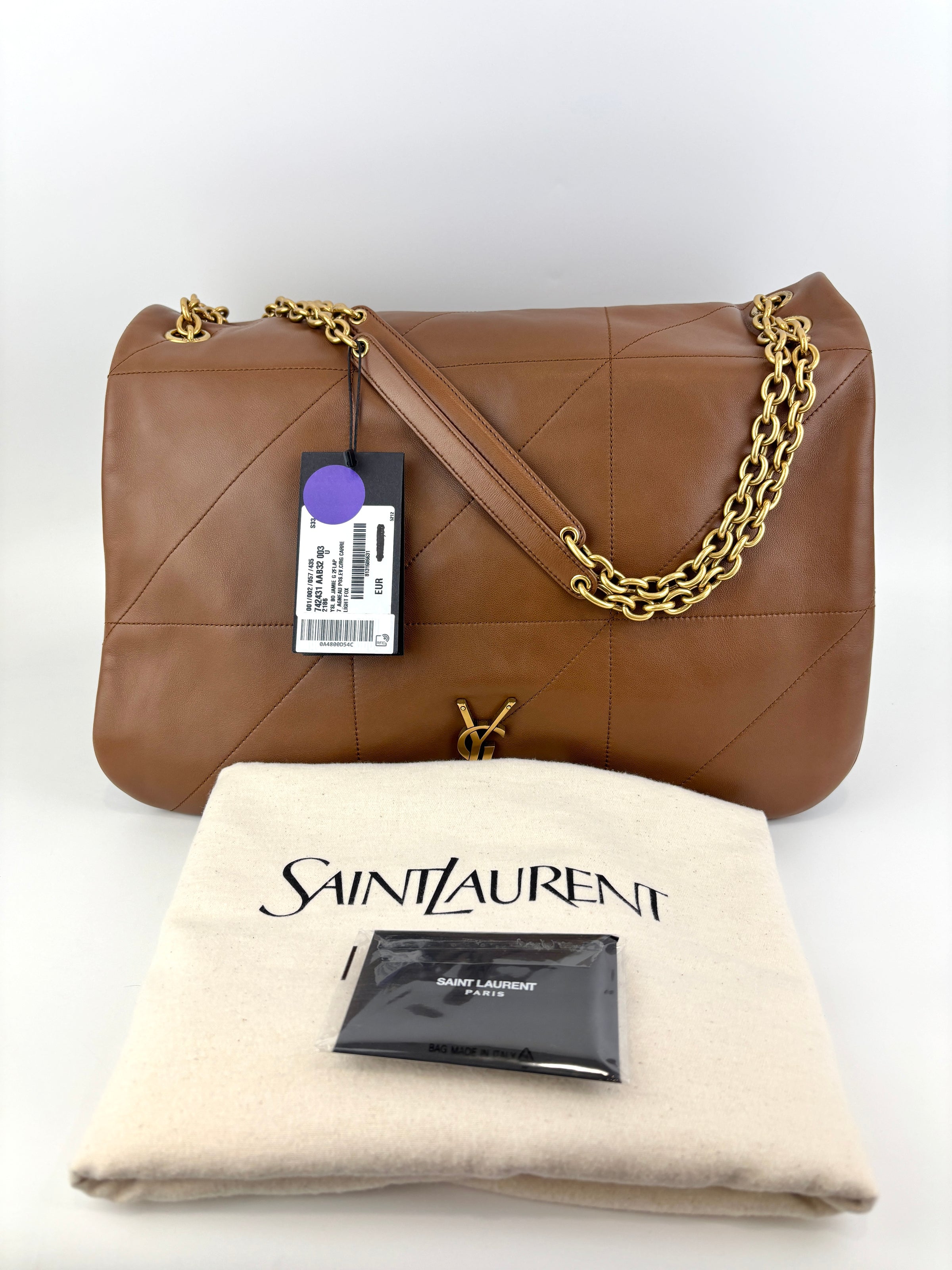 Large Jamie 4.3 Chain Shoulder Bag Light Fox Lambskin Leather&nbsp;