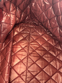 Nylon Shopper Tote in Black/Burgundy