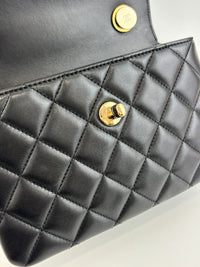 Mini Trendy CC Black Quilted Lambskin Leather *Microchipped*