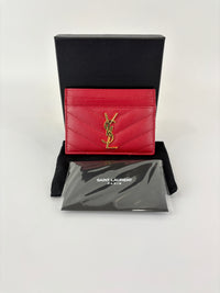 42391 Red Grain De Poudre Card Holder