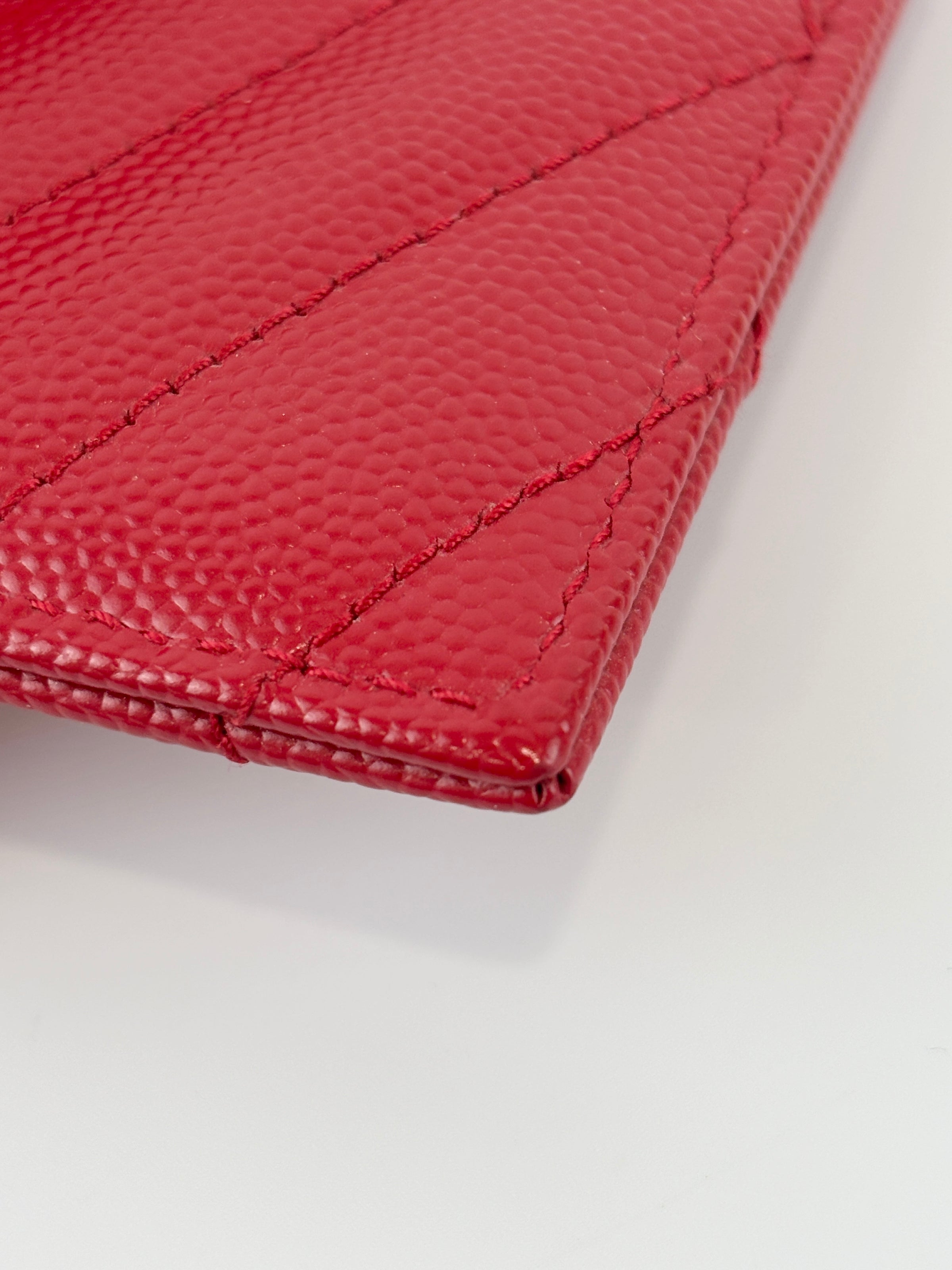 42391 Red Grain De Poudre Card Holder