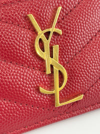 42391 Red Grain De Poudre Card Holder