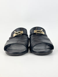 Candy Sandal in Chevre Leather Noir Size 36