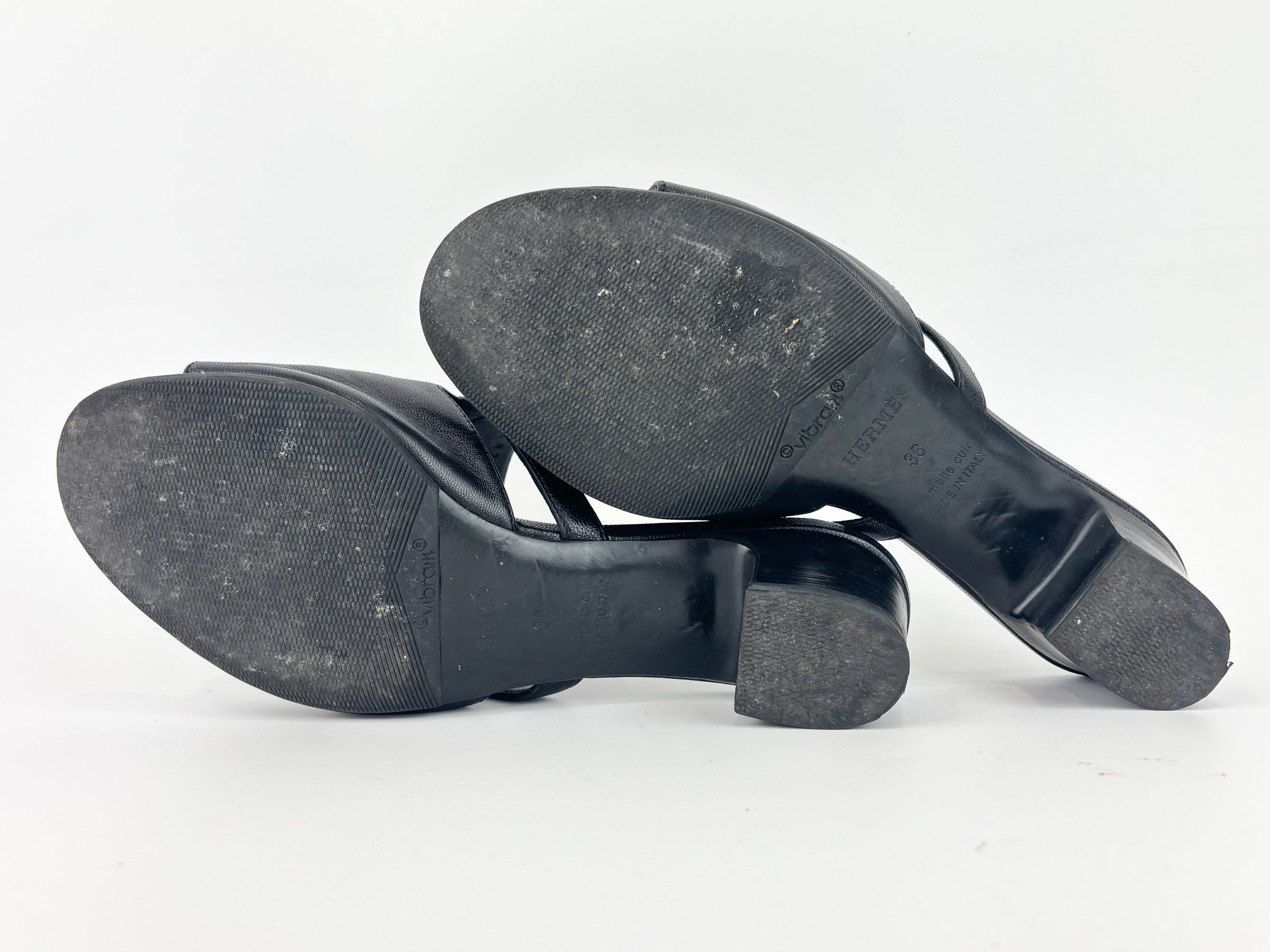 Candy Sandal in Chevre Leather Noir Size 36