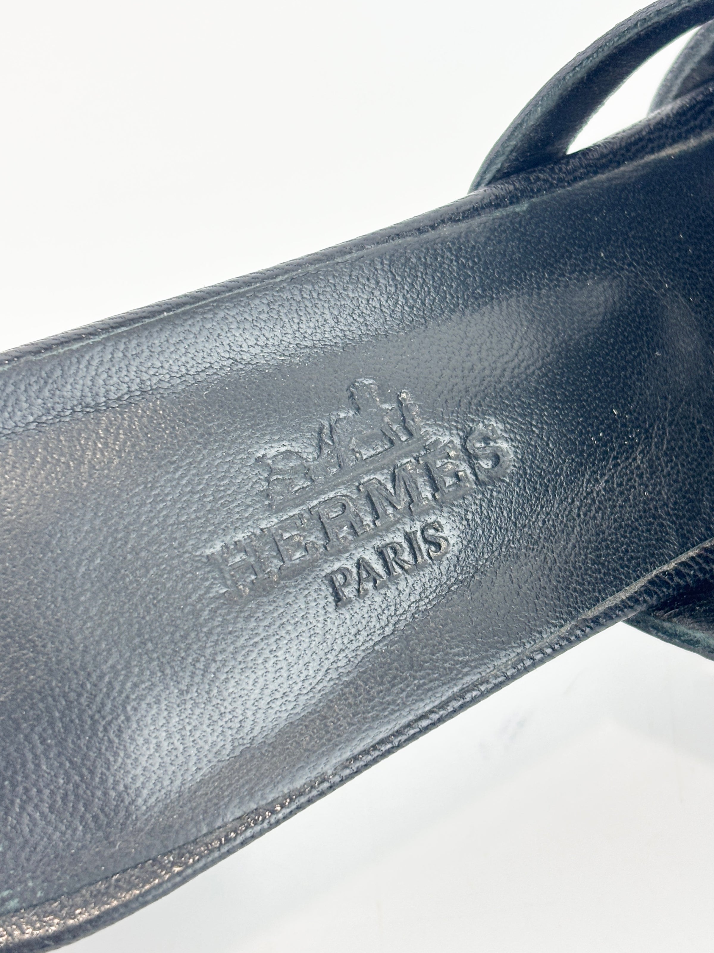 Candy Sandal in Chevre Leather Noir Size 36