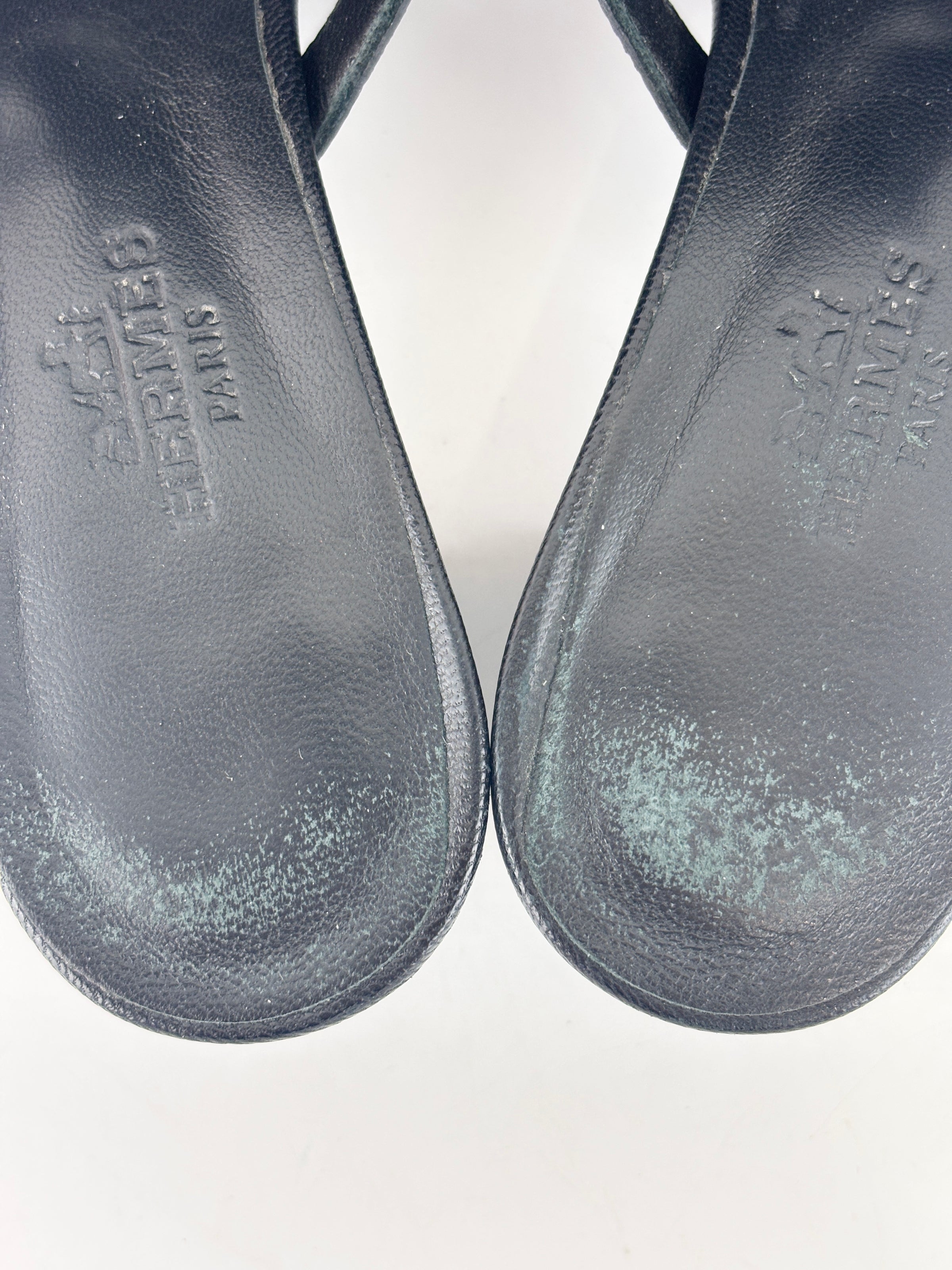Candy Sandal in Chevre Leather Noir Size 36