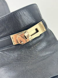 Candy Sandal in Chevre Leather Noir Size 36
