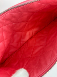 AS3260 22 Drawstring Rainbow Hardware Shiny Calfskin Quilted Pink