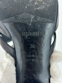 Candy Sandal in Chevre Leather Noir Size 36