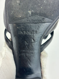 Candy Sandal in Chevre Leather Noir Size 36