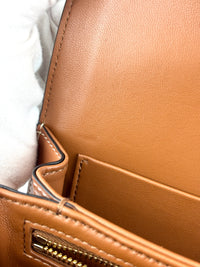 Medium Triomphe Canvas Calfskin Tan Bag