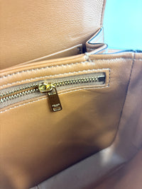 Medium Triomphe Canvas Calfskin Tan Bag