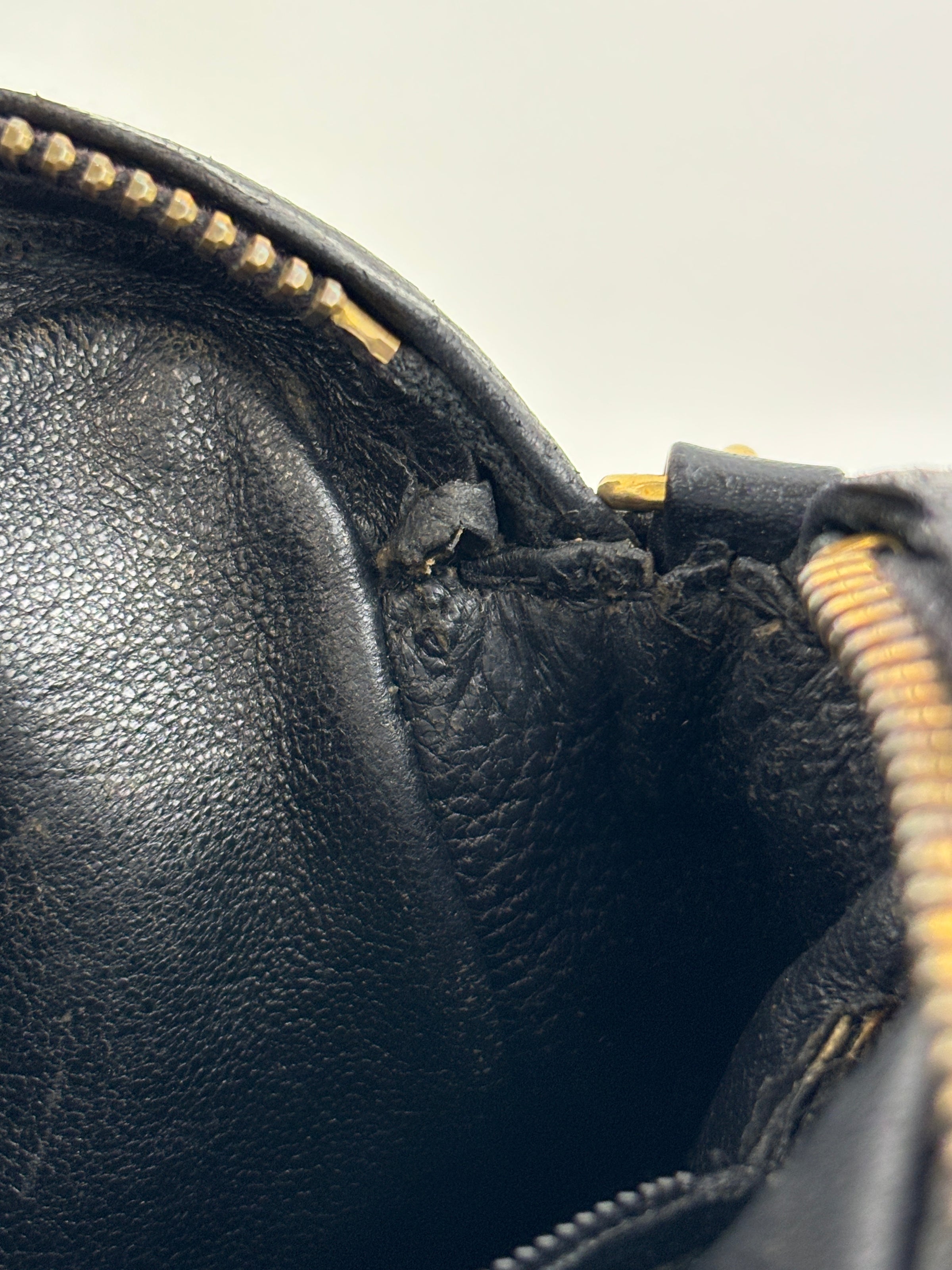 Vintage Black Quilted Lambskin Tassel Camera Bag 24K GHW