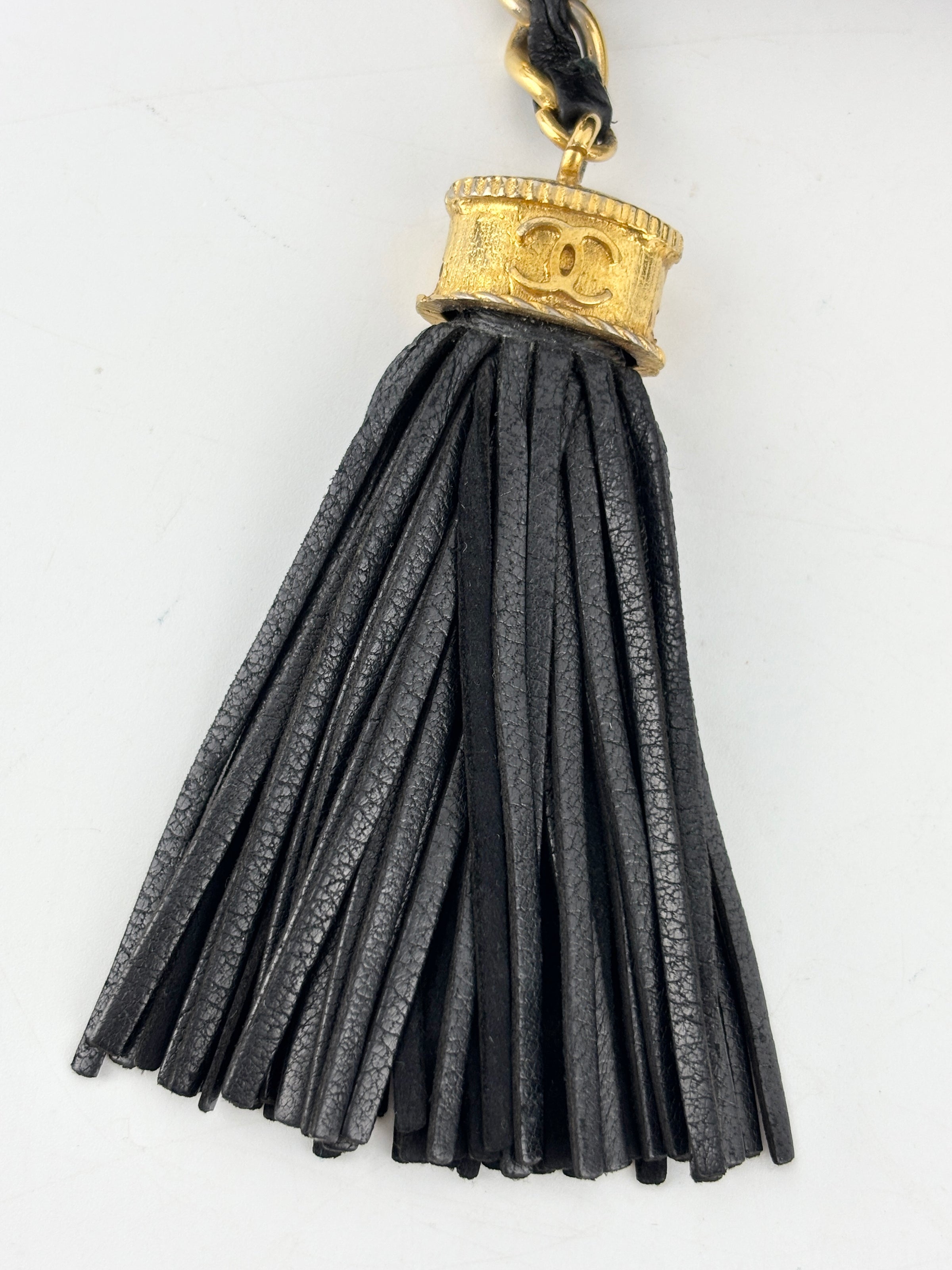 Vintage Black Quilted Lambskin Tassel Camera Bag 24K GHW
