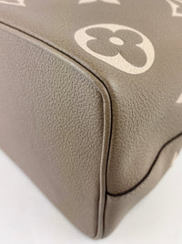 NeoNoe MM Bicolor Monogram Empreinte Leather in Tourterelle / Creme (RFID)